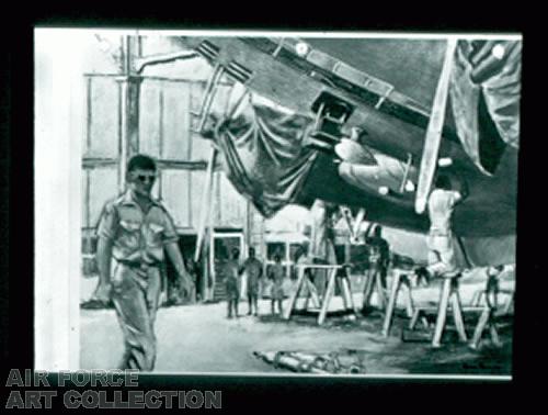 RECONDITIONING A C-47 AT ACCRA